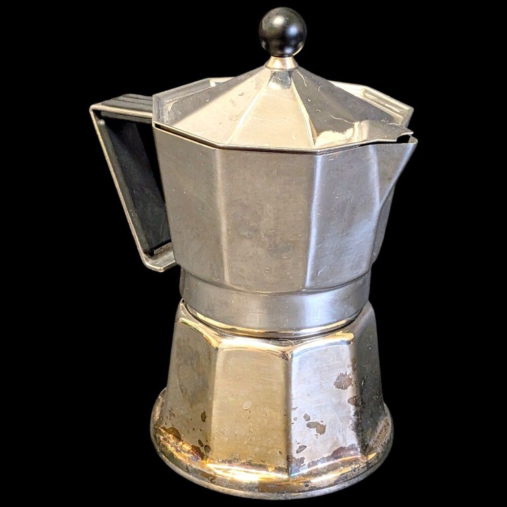 Vev Vigano Klassica Espresso Coffee Maker Italy vintage stainless steel 7"
